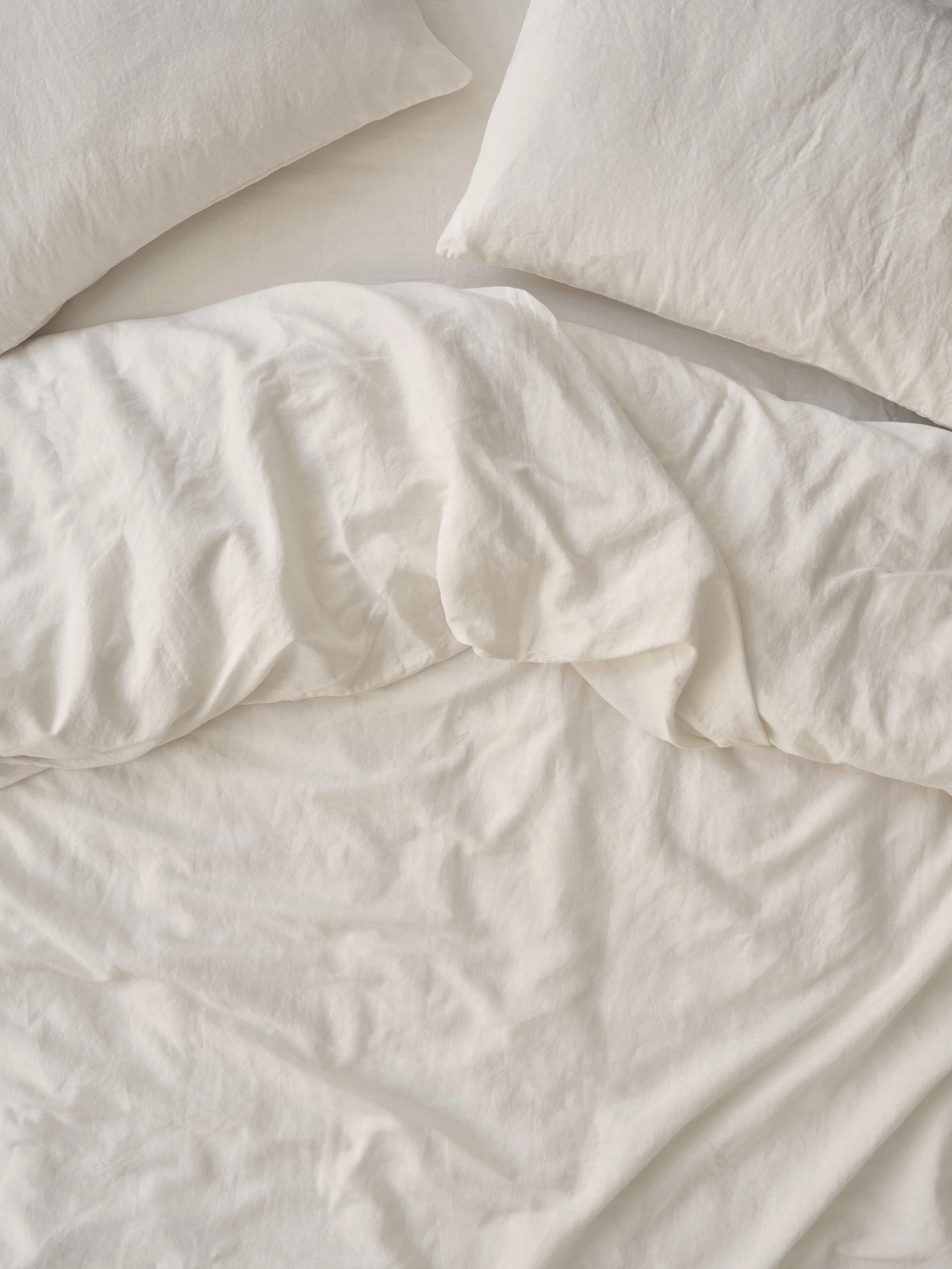 Green Pearl Linen Duvet Cover Relaxed