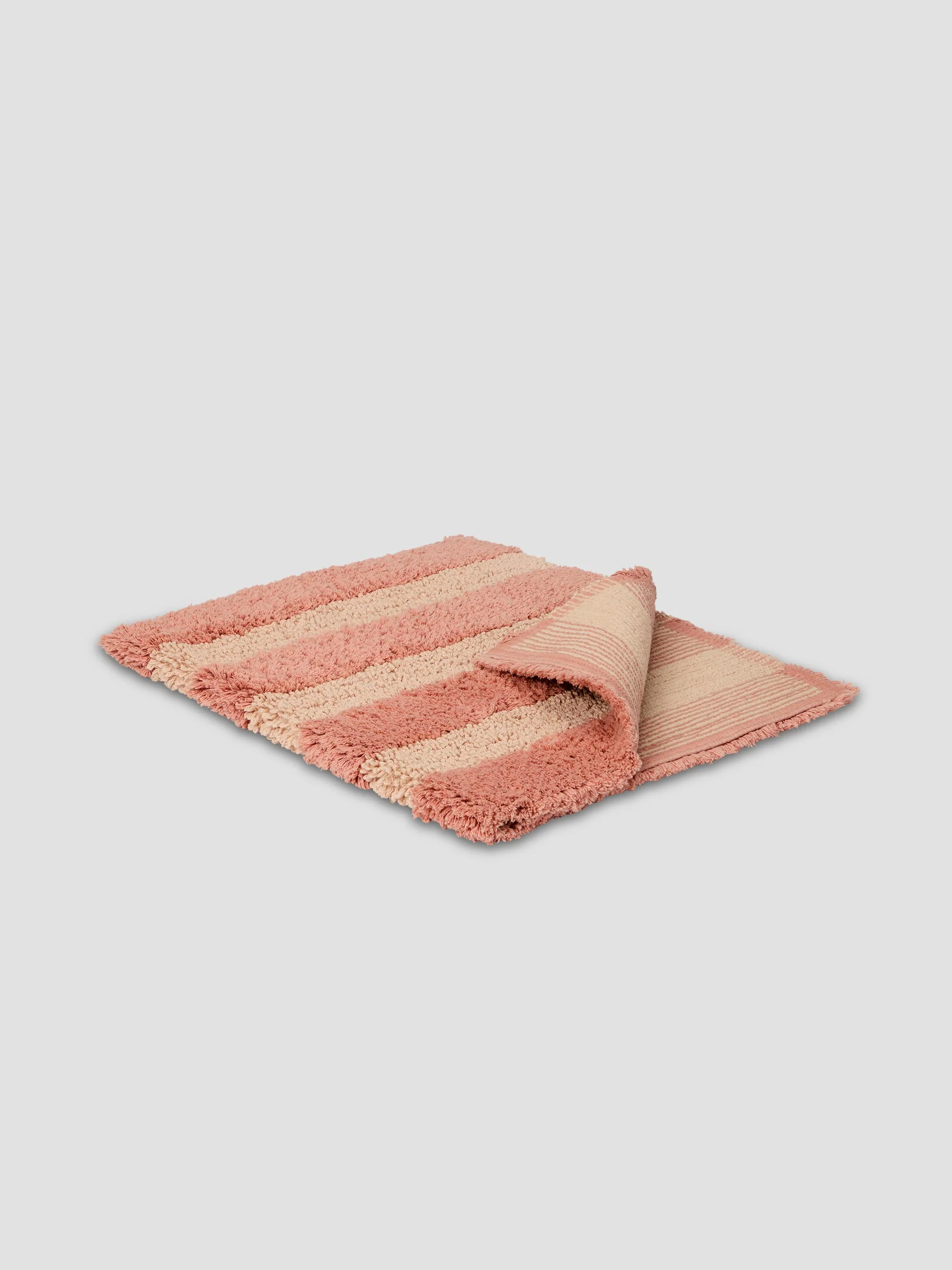 Healthy Sand Shell Pembroke Stripe Cotton Bath Mat Artisan