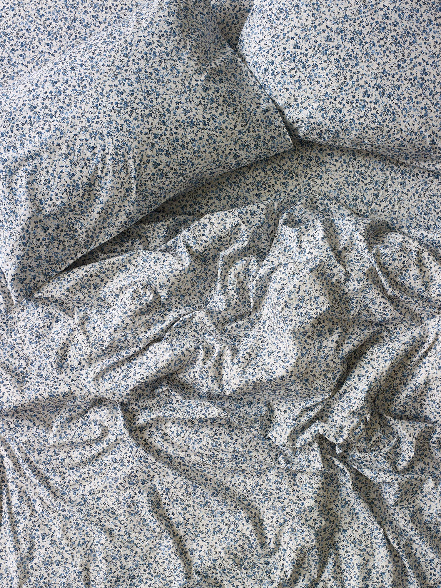 Advanced Blue Mini Meadow Cotton Duvet Cover Authentic