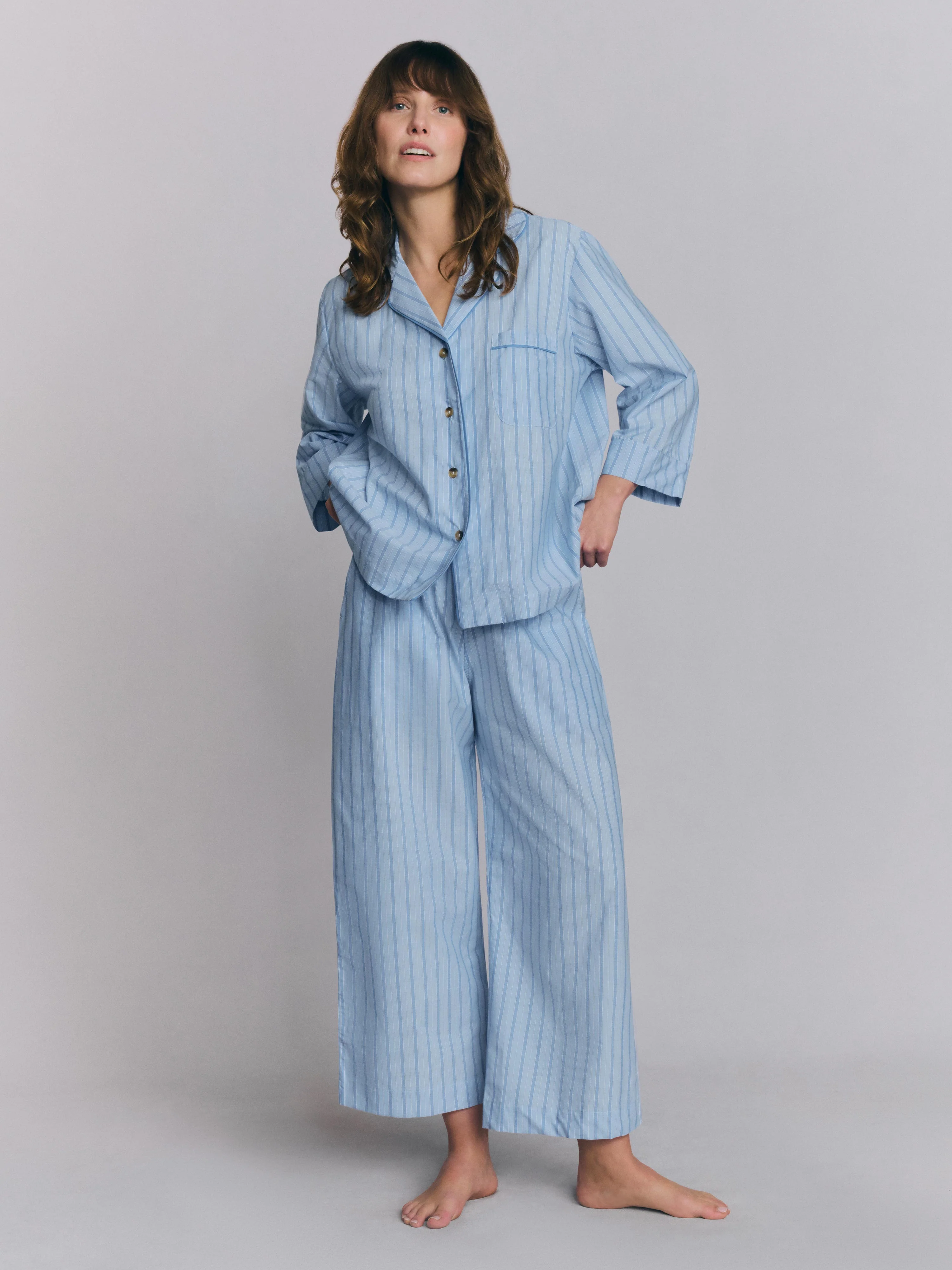 Versatile Favourite Stripe Cotton Cropped Trouser Set Carefully Designed