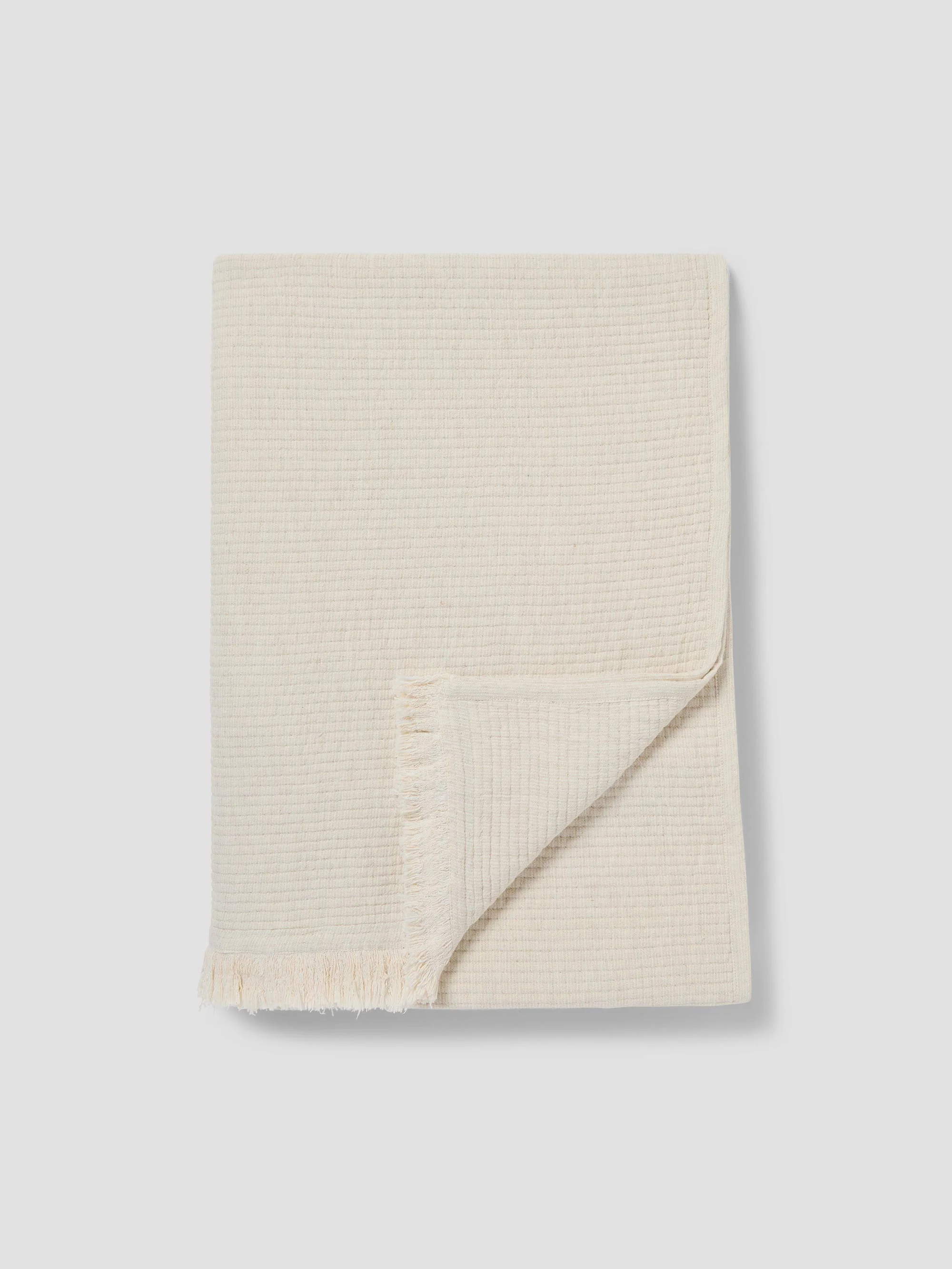 Proven Oatmeal Cotton Textured Throw High-Performance