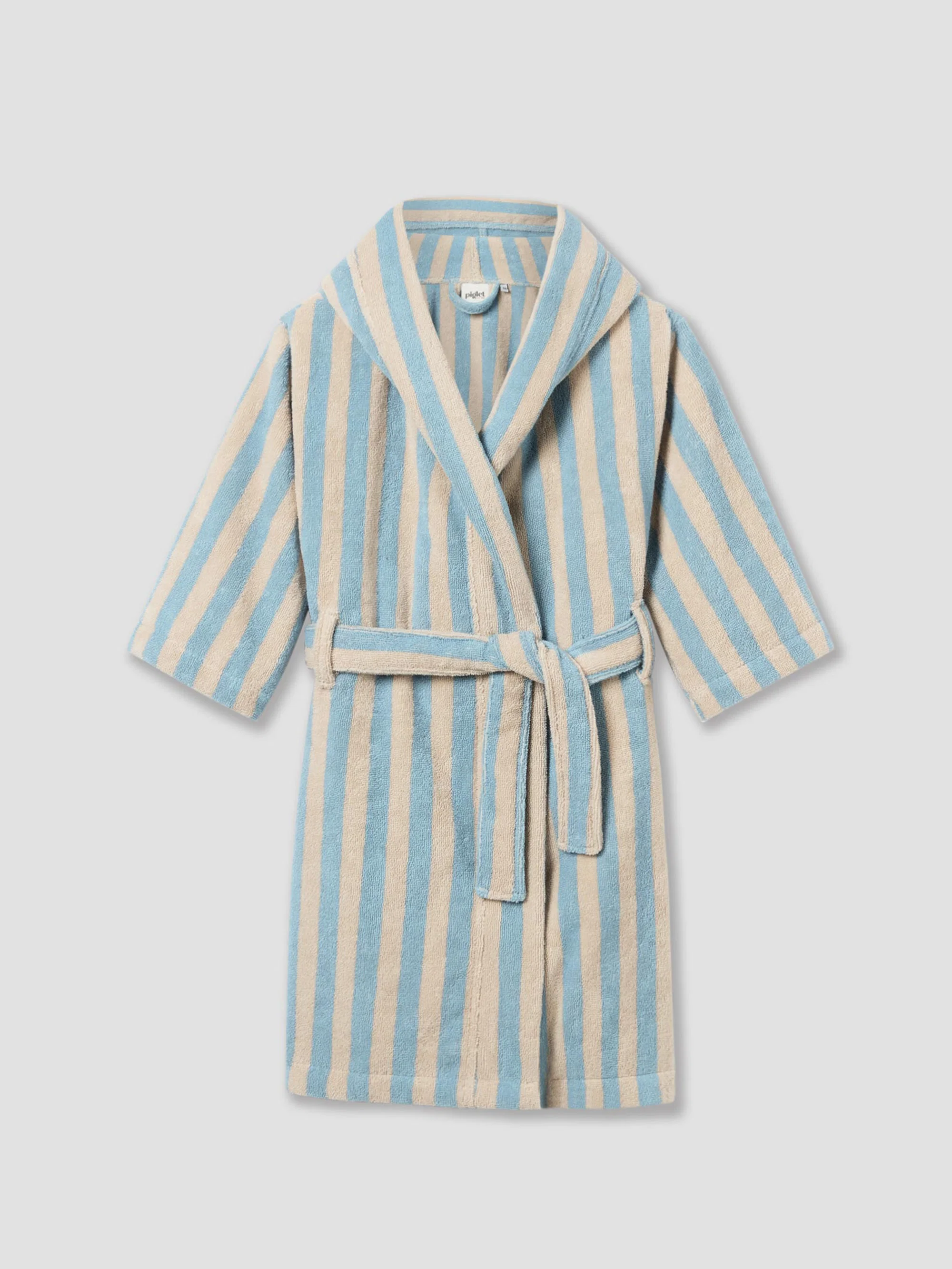 Original Design Coastal Blue Pembroke Stripe Kids Pembroke Stripe Cotton Robe Modern