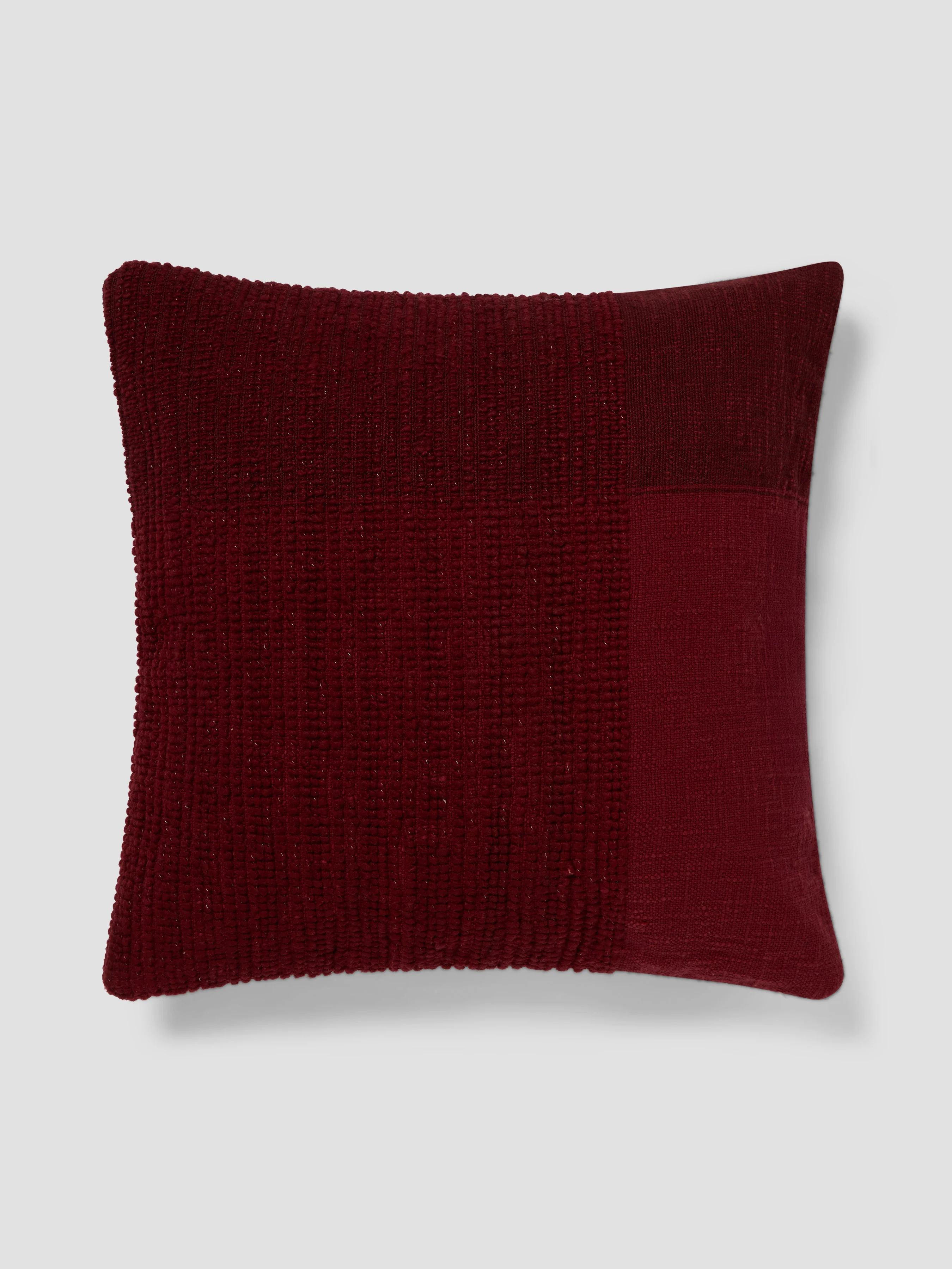 Versatile Rhubarb Soft Cross Weave Wool Square Cushion Cover Specialty