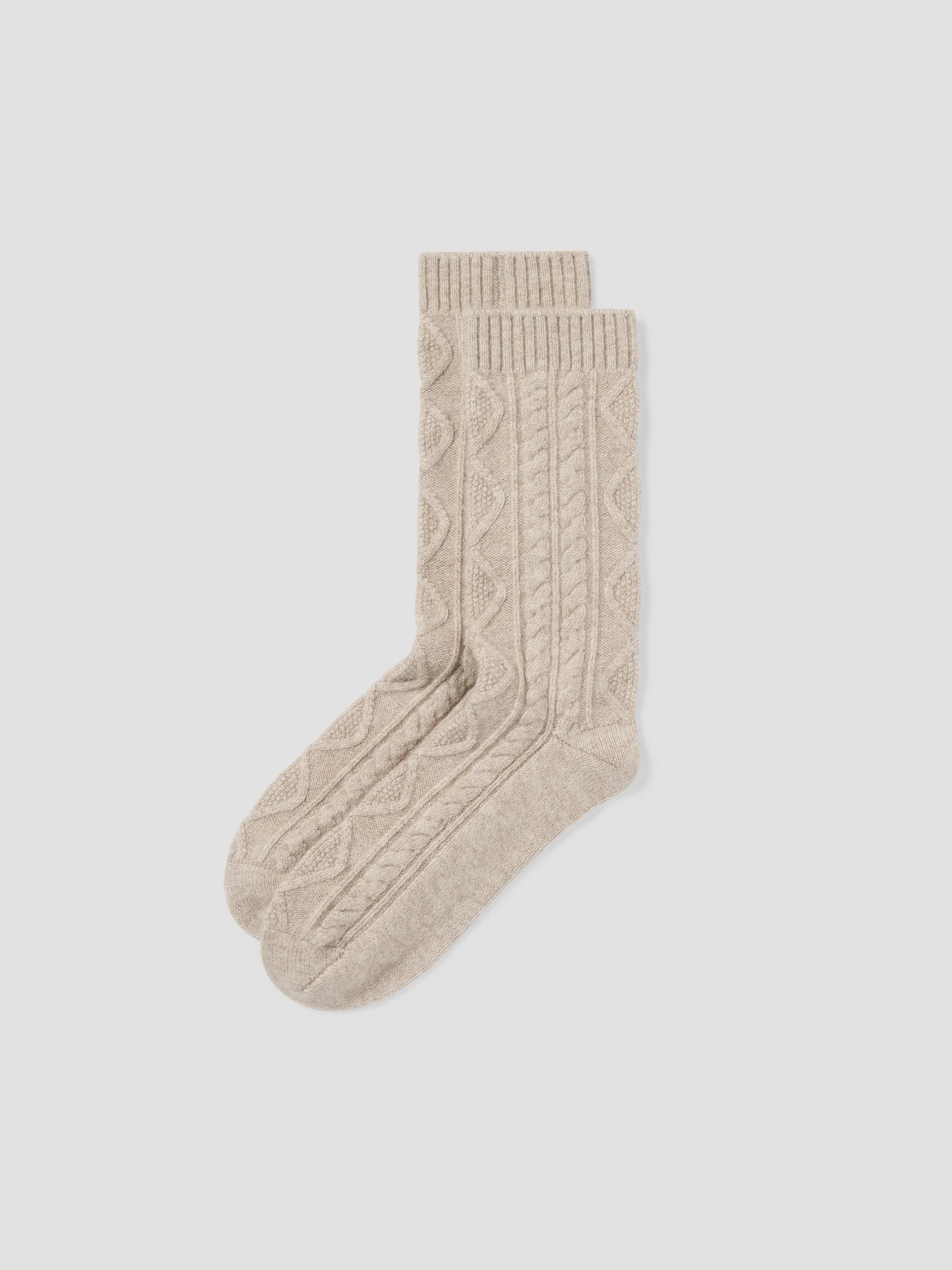 Reliable Oatmeal Cosy Cable Socks Verified