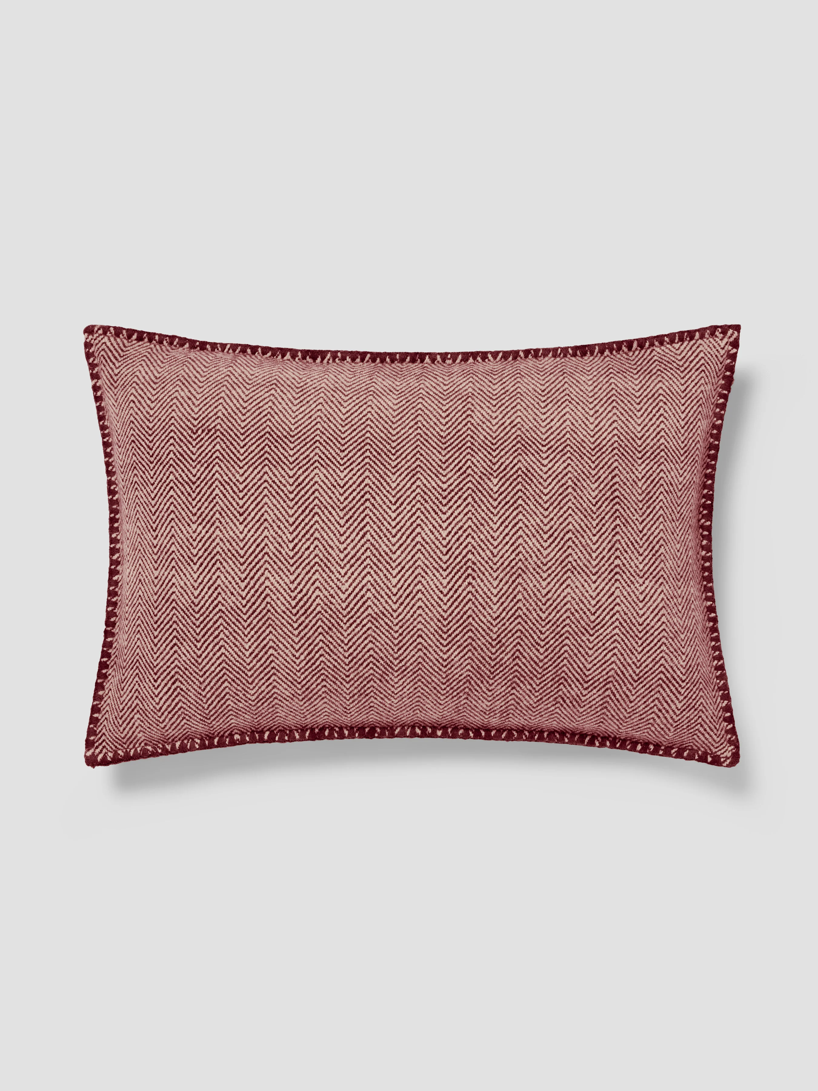 Prestigious Rhubarb Herringbone Wool Rectangle Cushion Cover Trendy