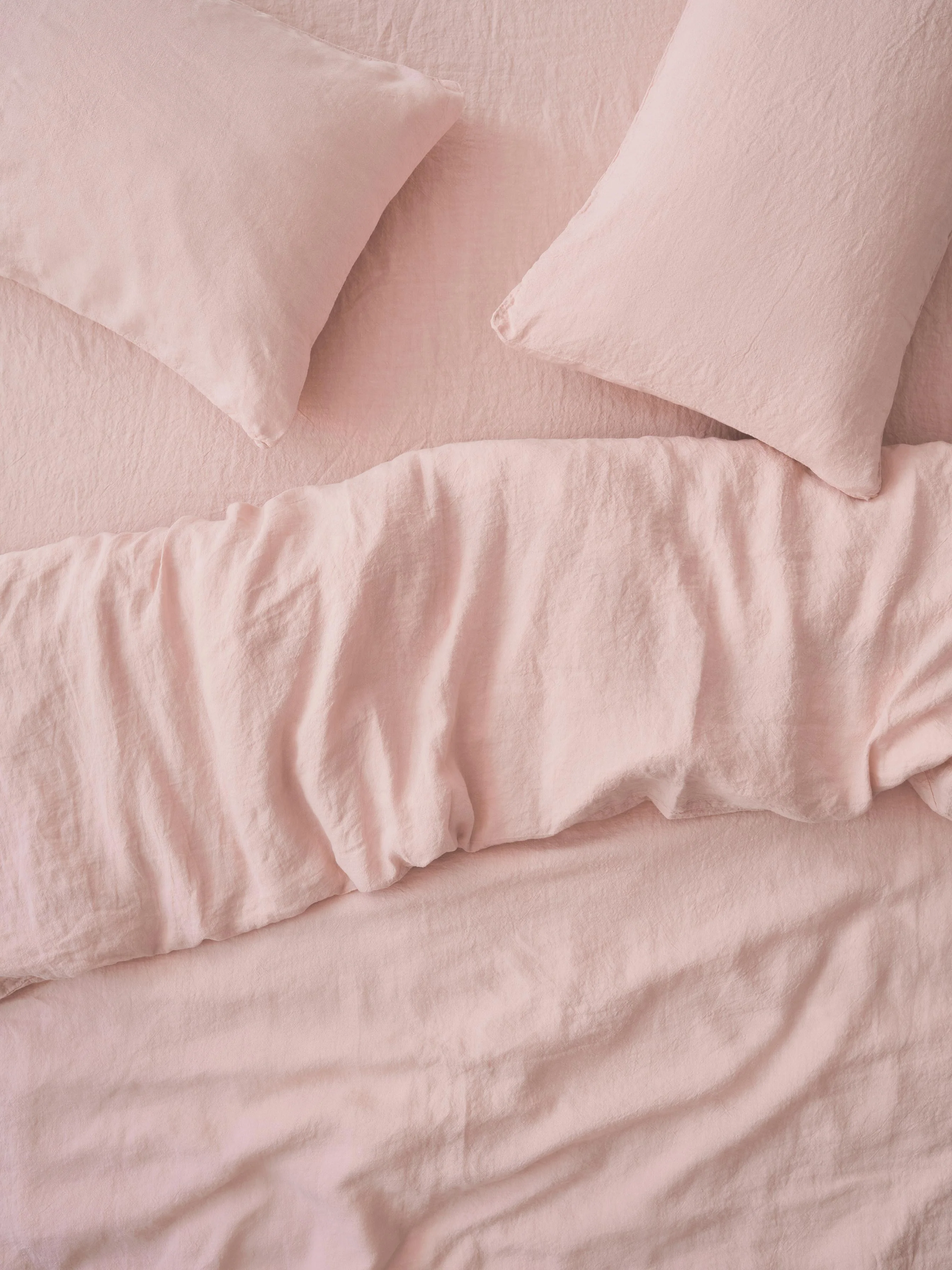 Pure Rose Linen Blend Fitted Sheet Optimized