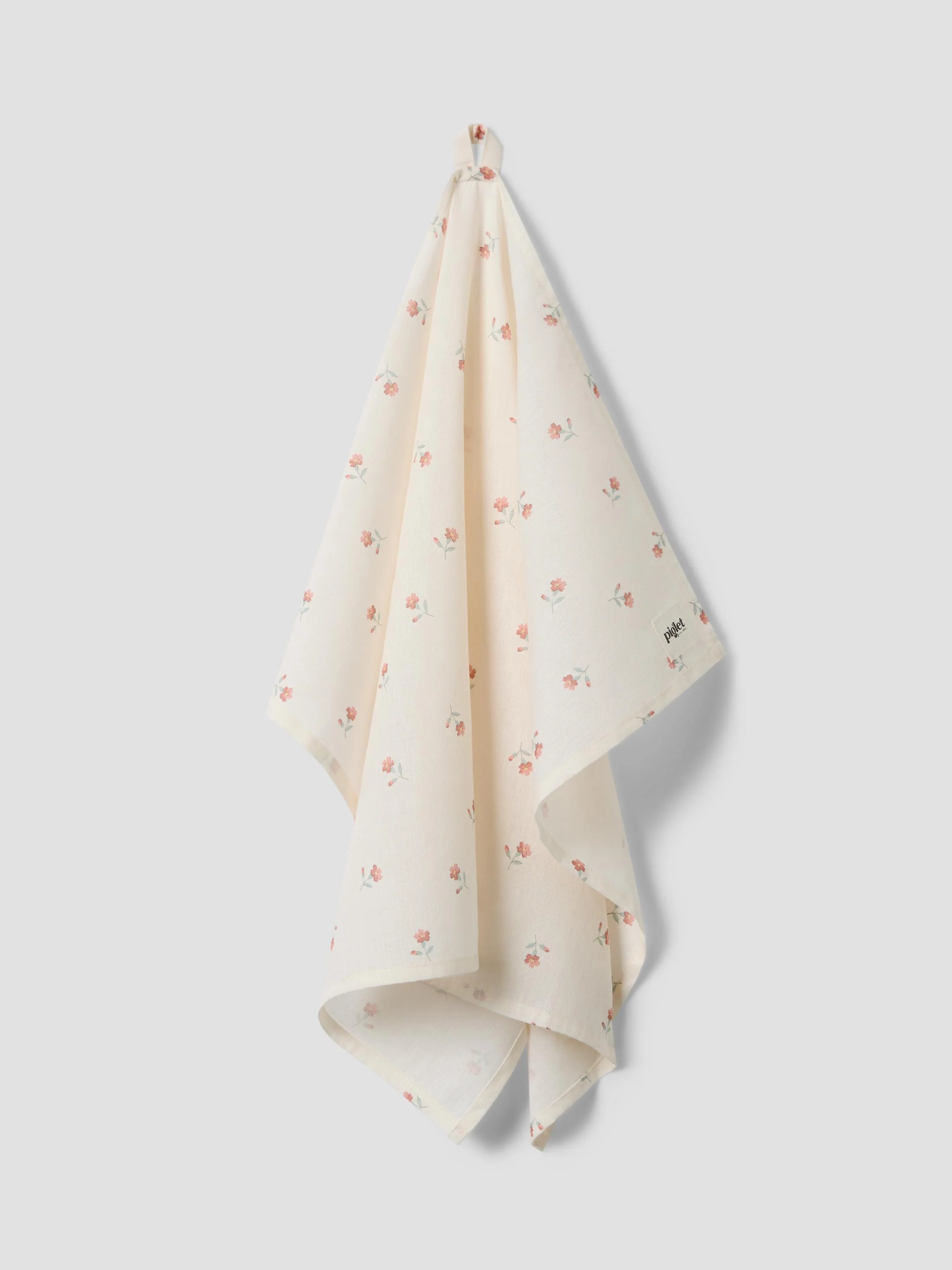 Unique Pearl Posy Bud Linen Blend Tea Towel Minimalist