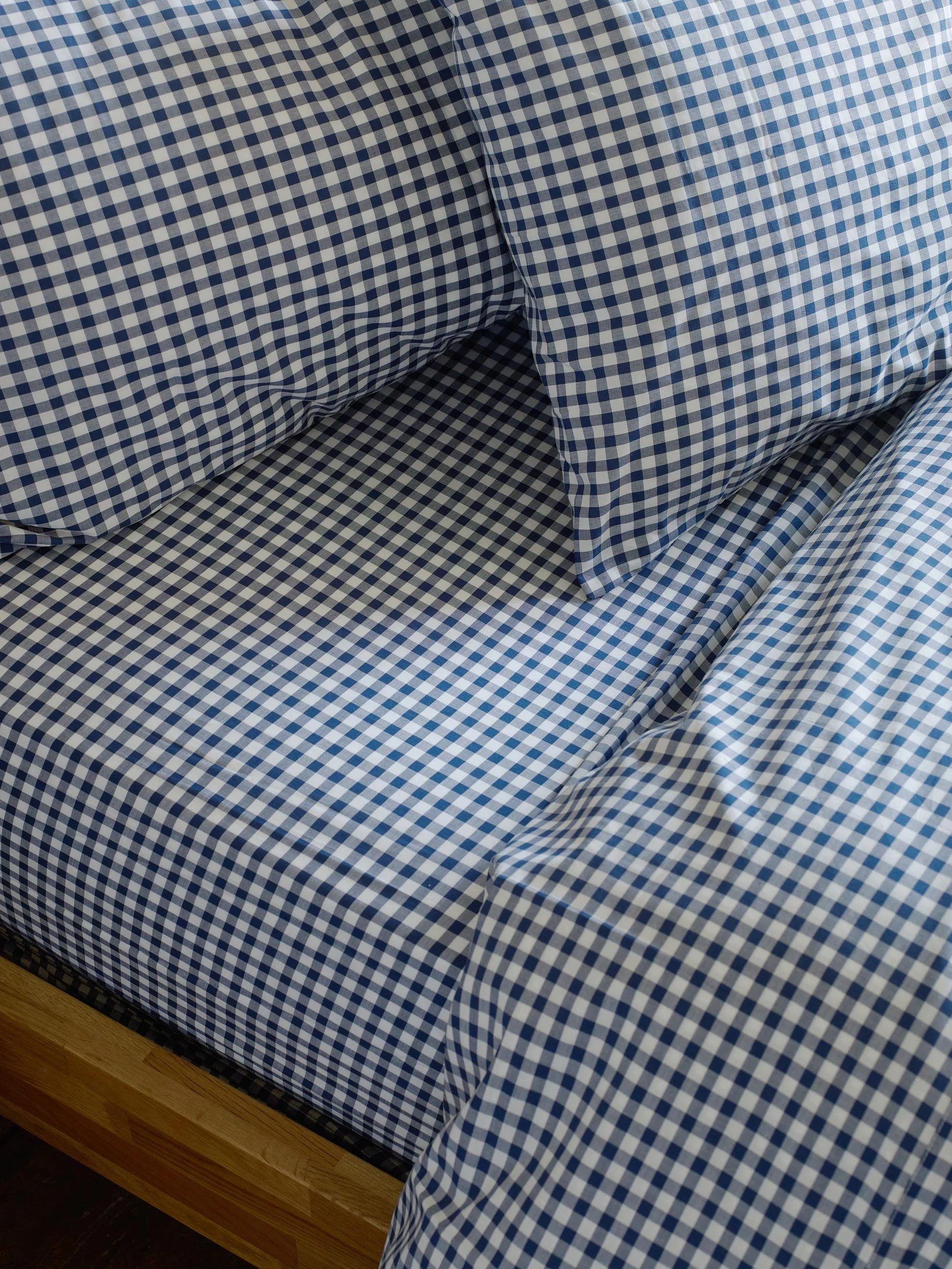 Verified Indigo Gingham Kids Gingham Cotton Fitted Sheet Reliable