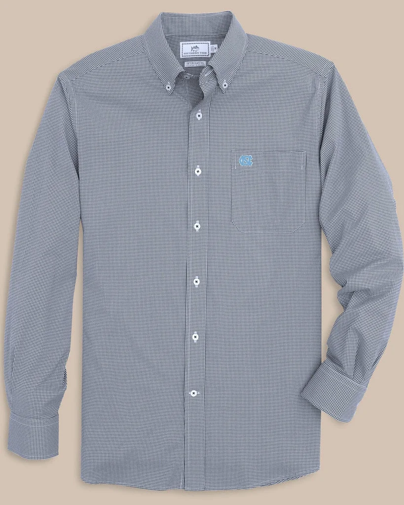 Functional UNC Tar Heels Gingham Button Down Shirt High-Grade