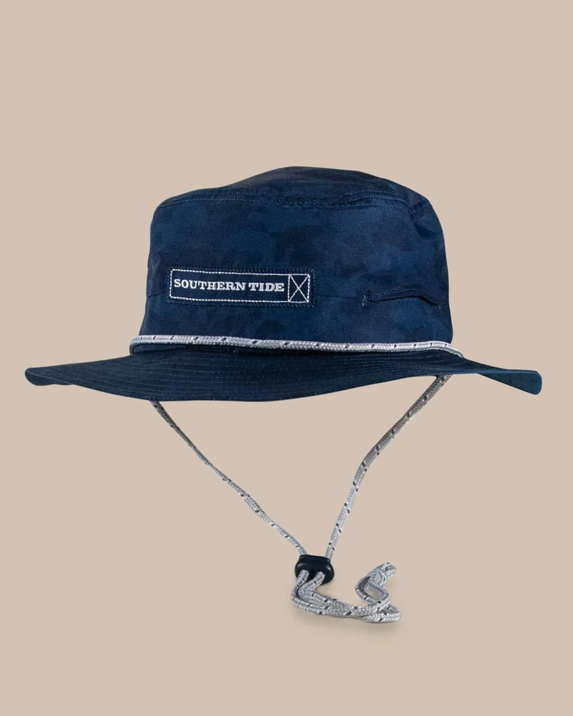 Responsible Waterway Camo Print Performance Sun Hat – Navy Comfortable