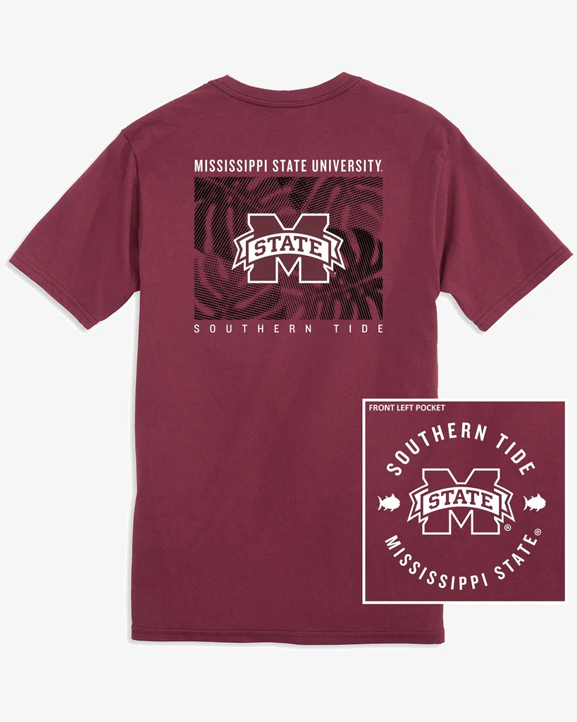 Fine Mississippi State Bulldogs Halftone Monstera T-Shirt Reusable