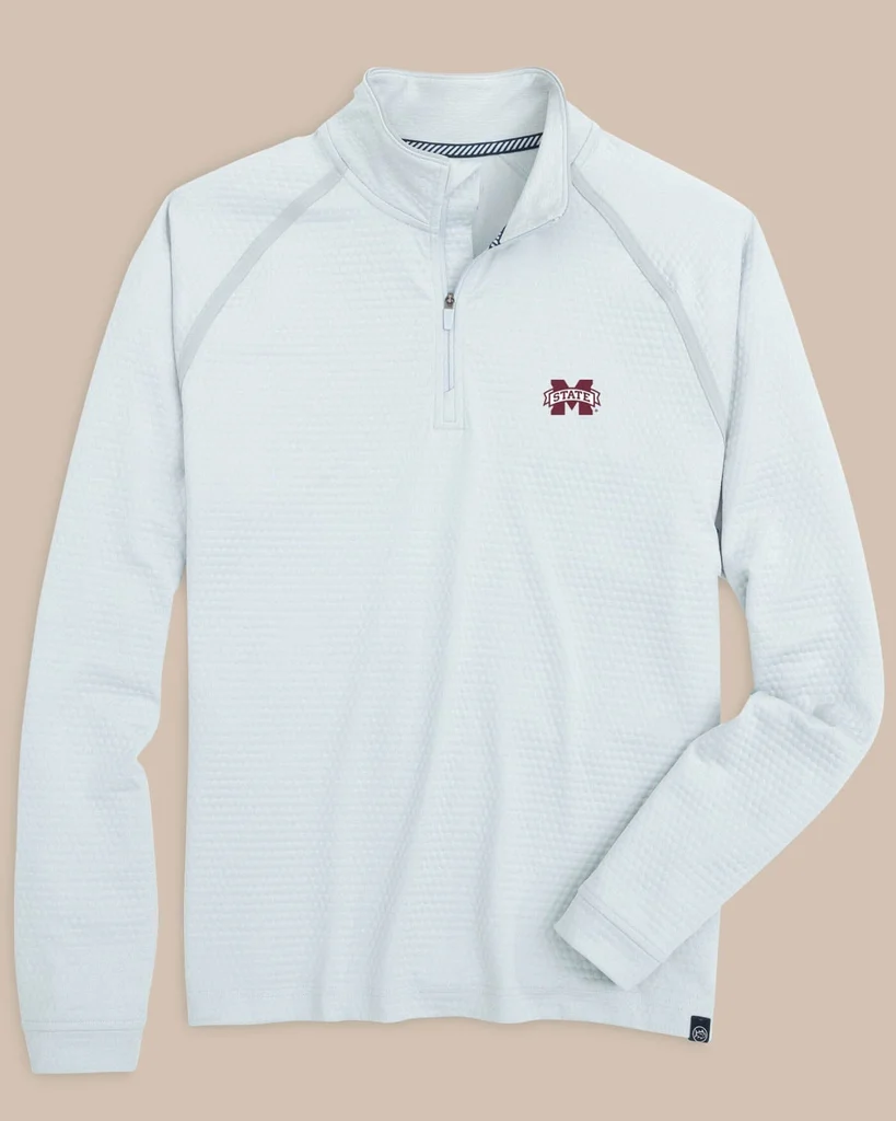 Refined Mississippi State Bulldogs Scuttle Heather Quarter Zip Long-Lasting