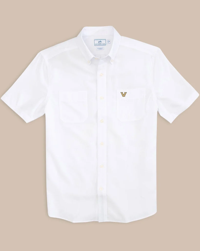 Crafted Vanderbilt Commodores Short Sleeve Button Down Dock Shirt Contemporary