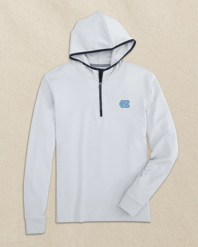 High-Grade UNC Tar Heels Scuttle Heather Quarter Zip Hoodie Premium