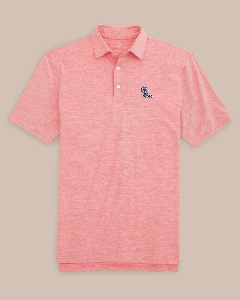 Enhanced Ole Miss Stacked Driver Spacedye Polo Shirt Expertly Made