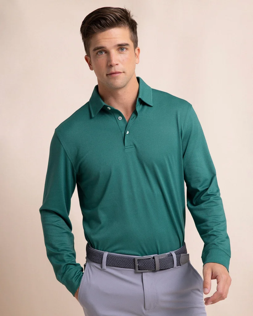 Durable Belfair Long Sleeve Performance Polo Elegant