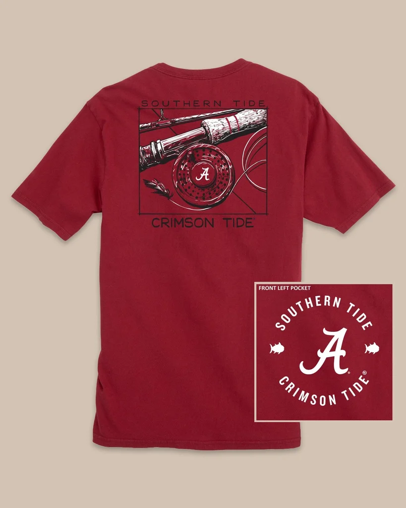 Trendy Alabama Crimson Tide Gameday Fly Reel T-Shirt Minimalist