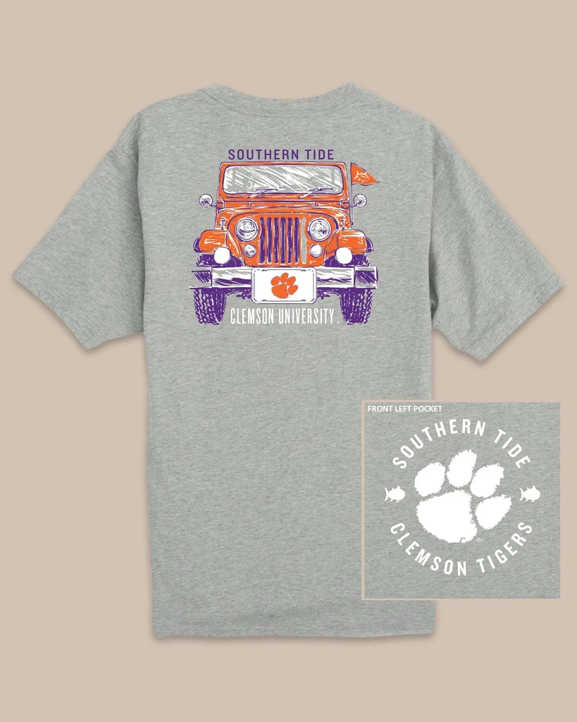 Original Clemson Tigers Heather Front Plate T-Shirt Environmentally Friendly