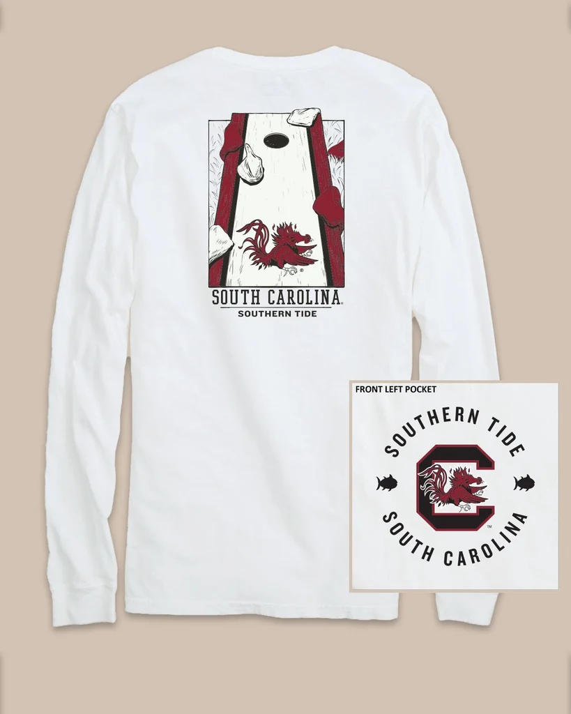 Authentic USC Gamecocks Gameday Cornhole Board T-Shirt Detailed