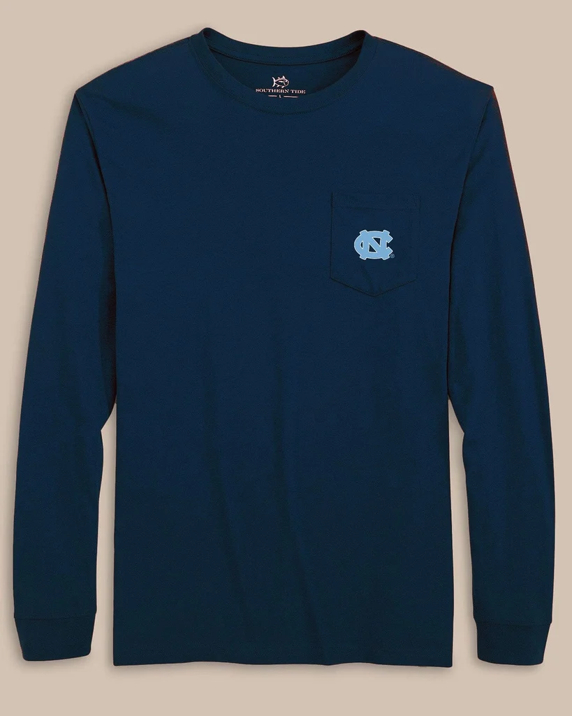 High-End UNC Tar Heels Gameday Embroidered Long Sleeve T-Shirt Environmentally Friendly