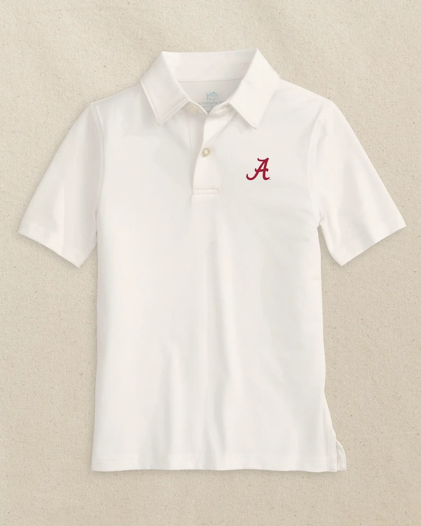 Smooth Alabama Crimson Tide Boys Driver Performance Polo Shirt Trendy