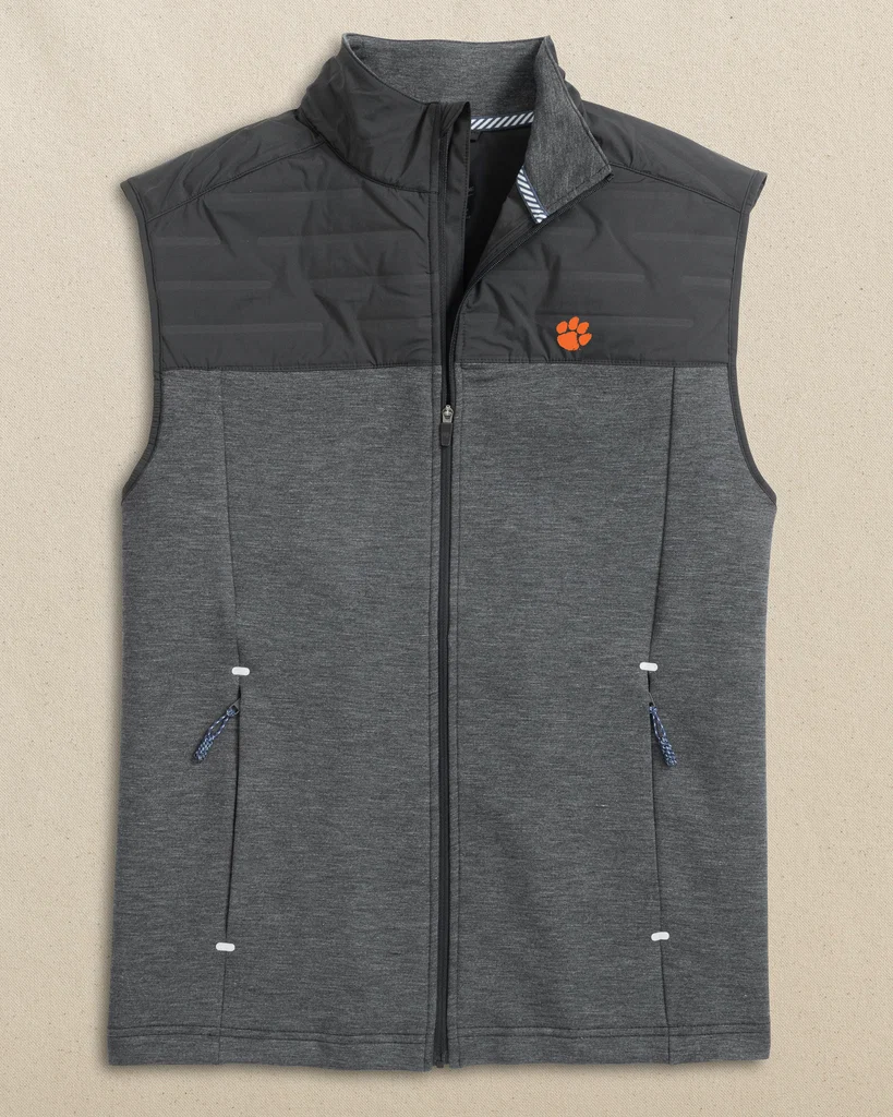 Natural Clemson Tigers Coligny Quilted Vest Consistent