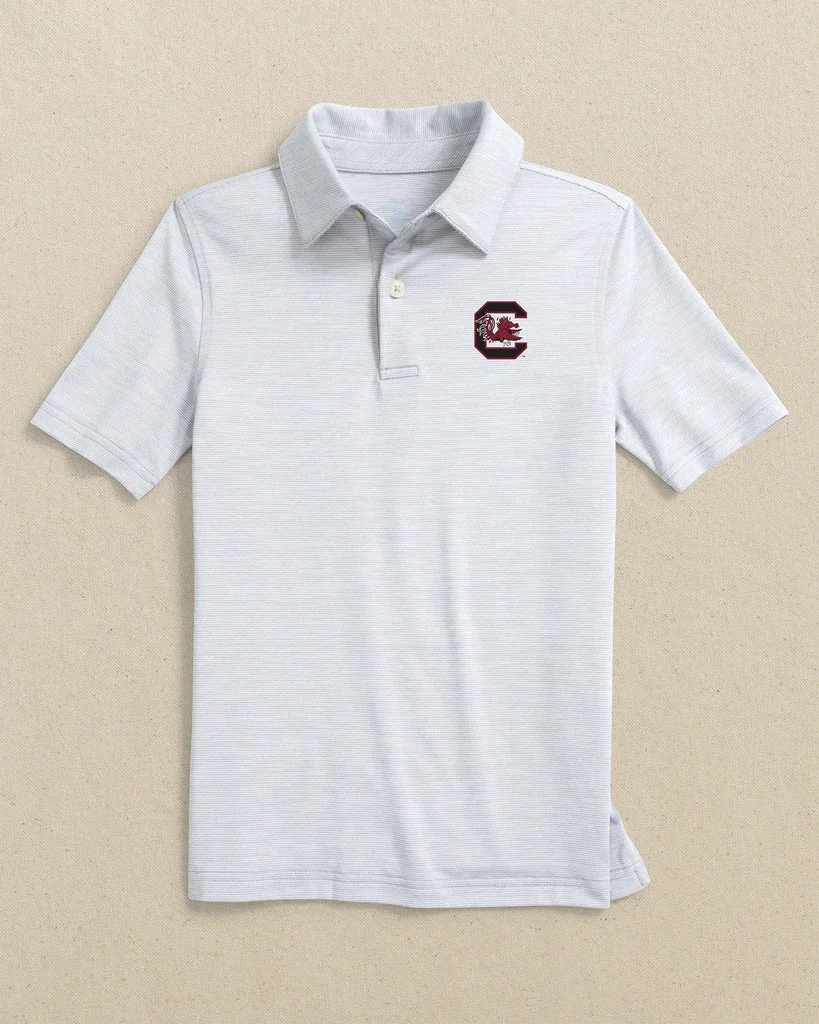 Breathable USC Gamecocks Boys Driver Spacedye Polo Shirt Powerful