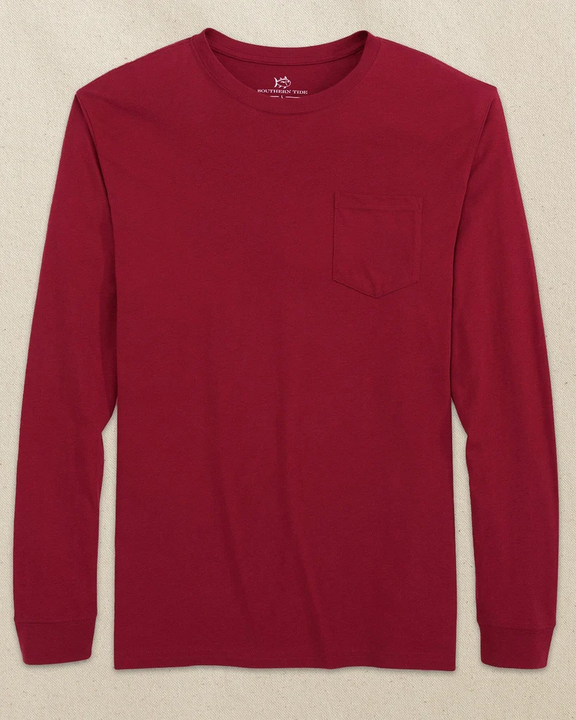 Convenient Classic Long Sleeve Pocket T-Shirt Eco-Friendly