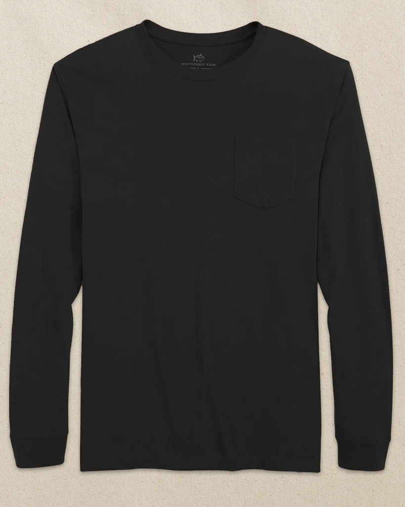 Expertly Made Classic Long Sleeve Pocket T-Shirt Green