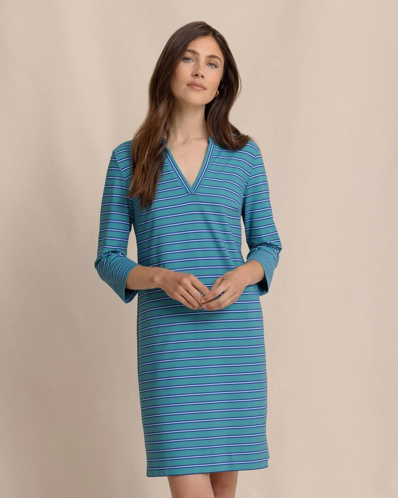 Green Alicia Stripe Dress Efficient