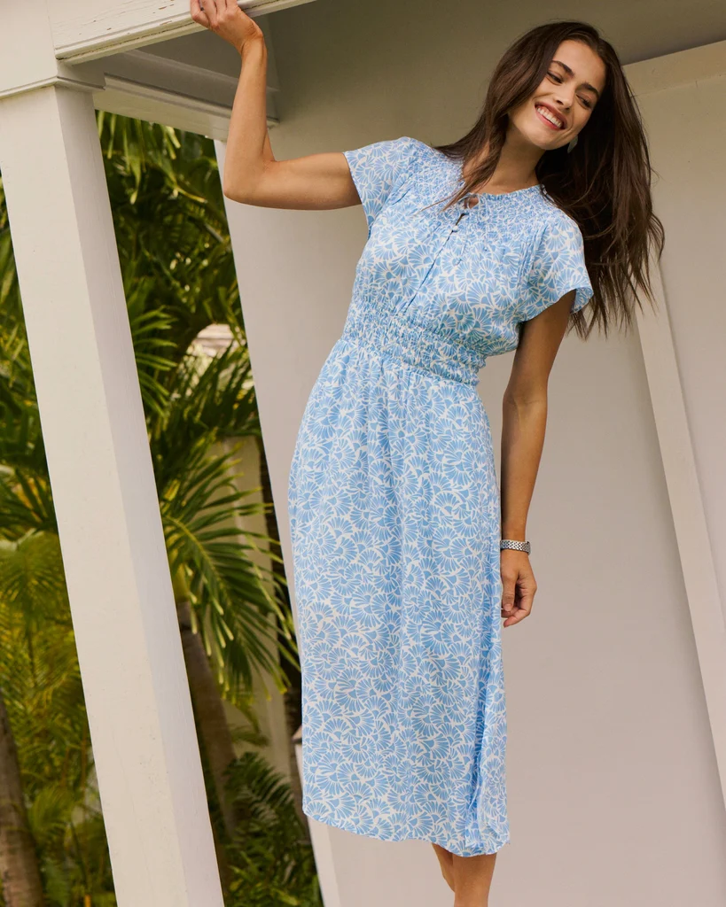 Premium Clementine Flutter Sleeve Midi Dress Casual