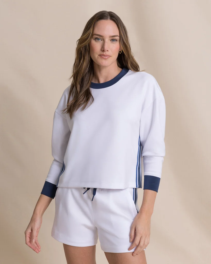 Selected Sabina Sweatshirt with Side Stripe Minimalist