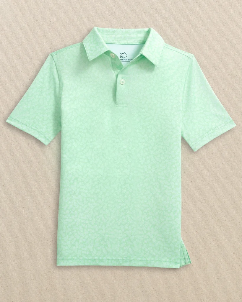 Lightweight Boys Driver Pineapple Parade Printed Performance Polo Secure