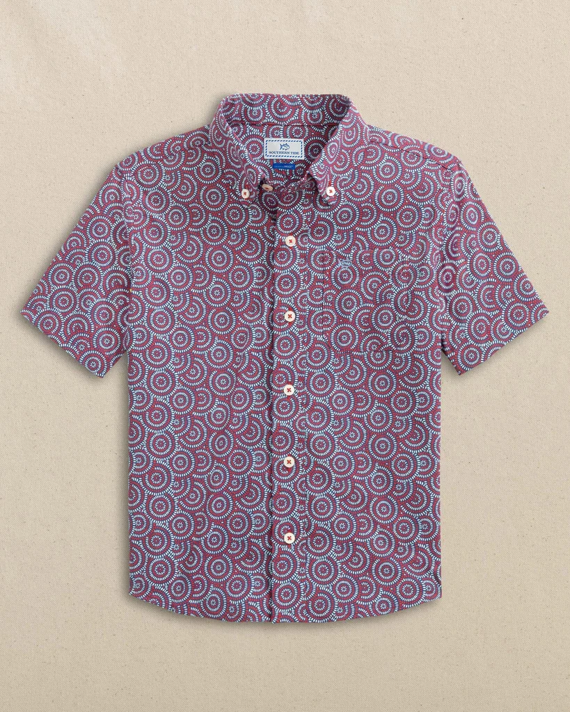 Artisan Boys Fireworks Coastal Breeze® Short Sleeve Sport Shirt Specialty