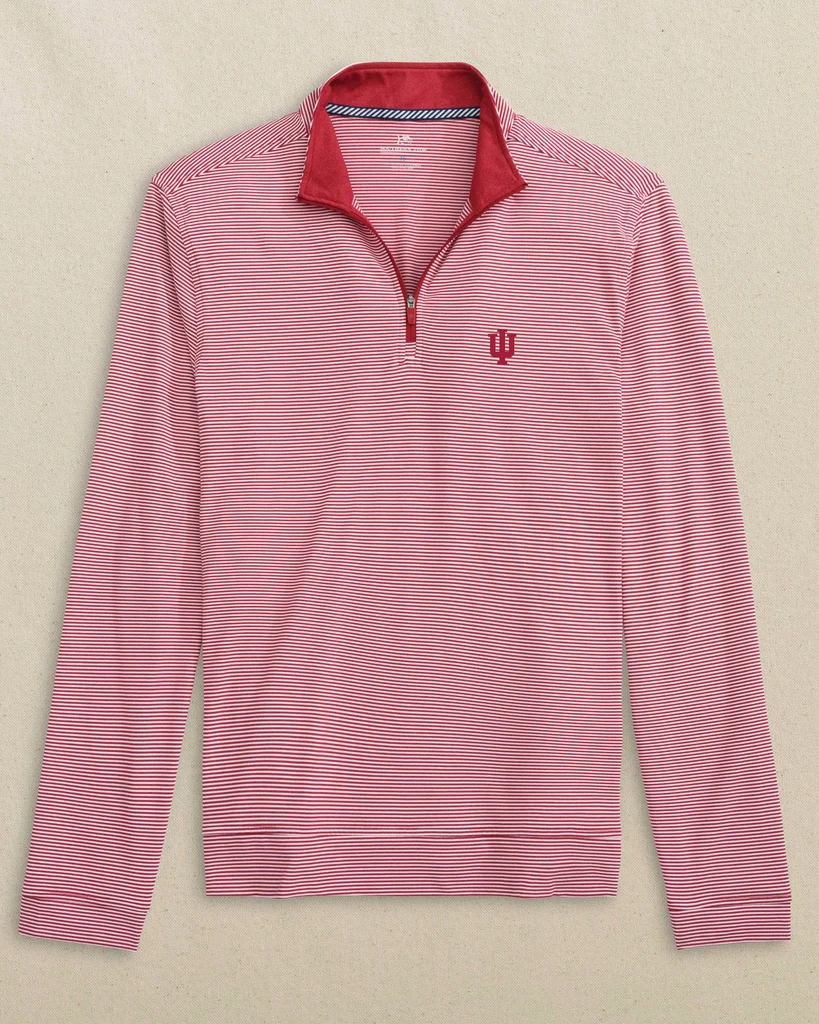 Fast Indiana Hoosiers Cruiser Micro-Stripe Quarter Zip Soft