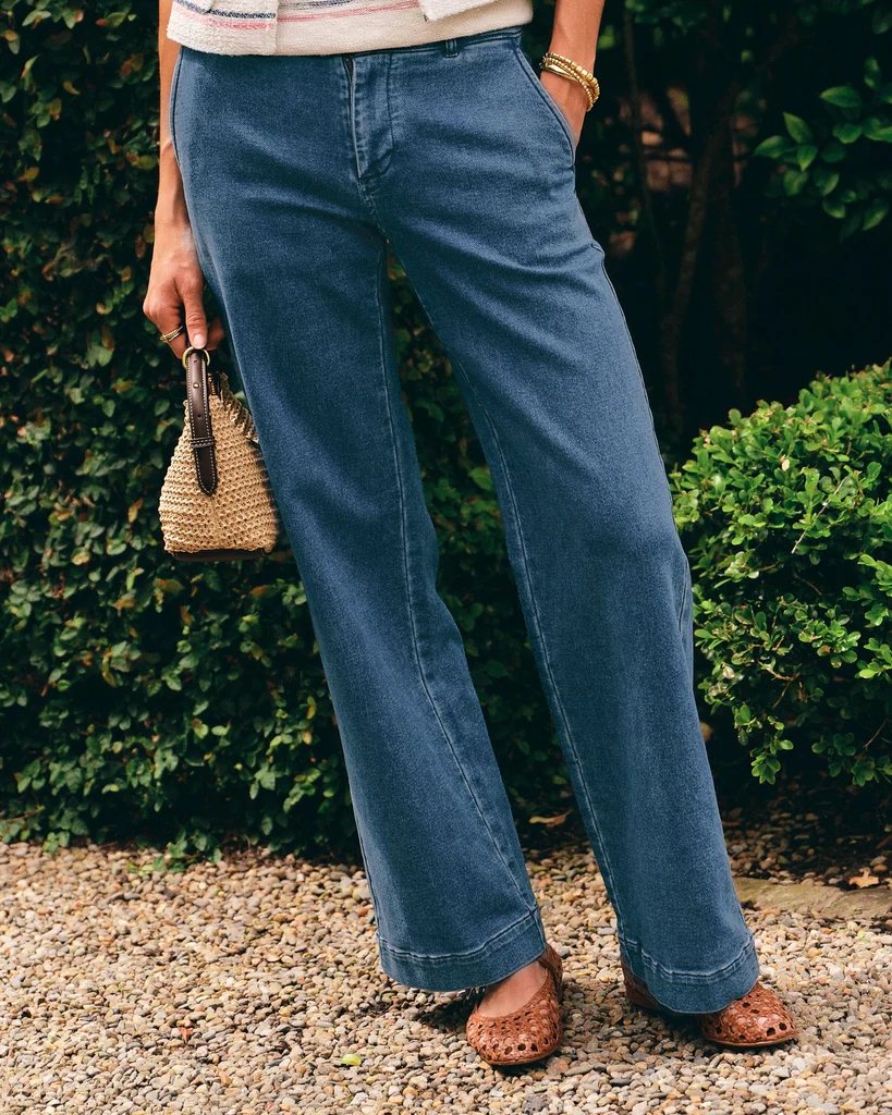 Premium Tori Denim Wide Leg Chino Pant Carefully Designed