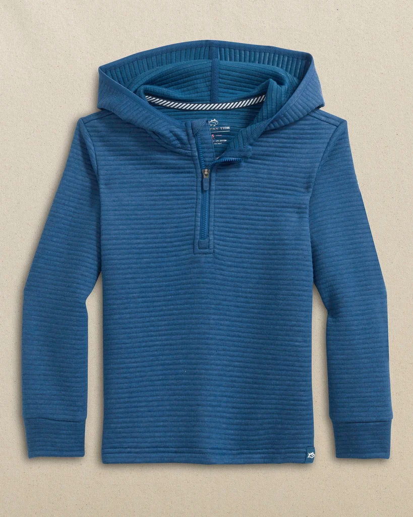Excellent Boys Heather Ottoman Quarter Zip Hoodie Solid