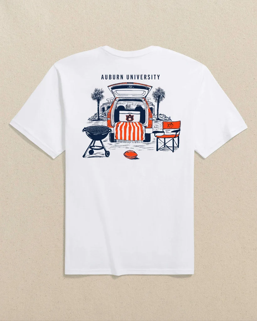 Refined Auburn Tigers Stadium View Short Sleeve T-Shirt Modern