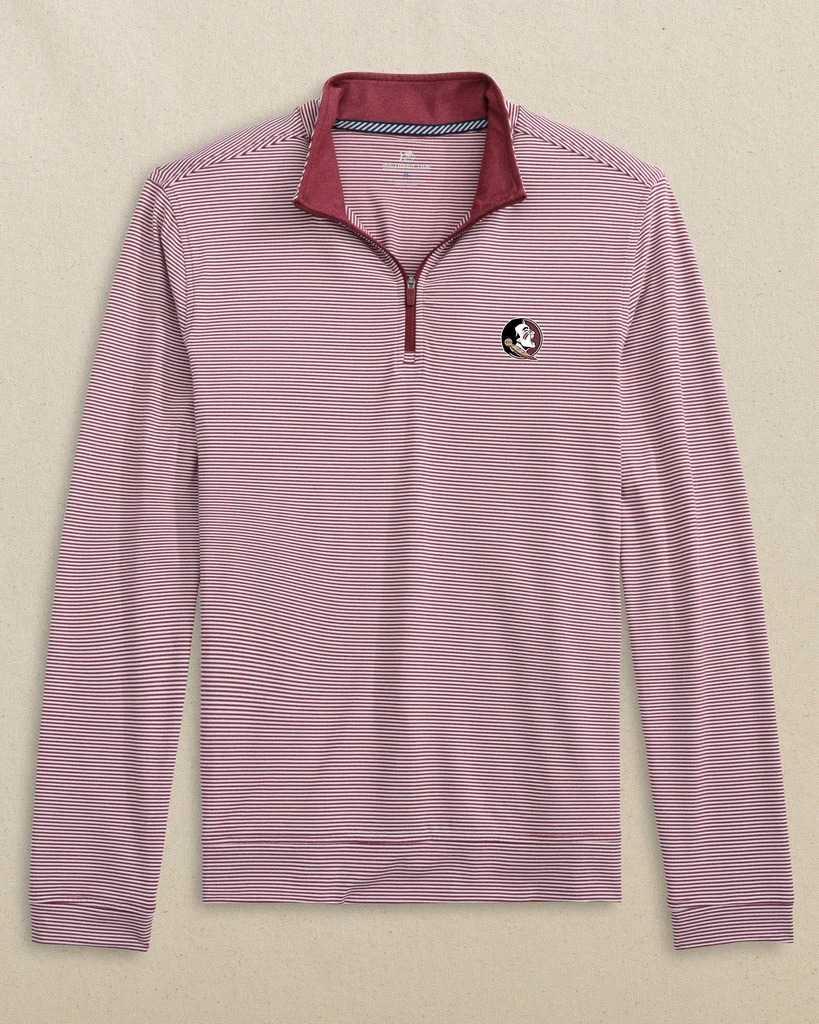 Fashionable FSU Seminoles Cruiser Micro-Stripe Heather Quarter Zip Premium