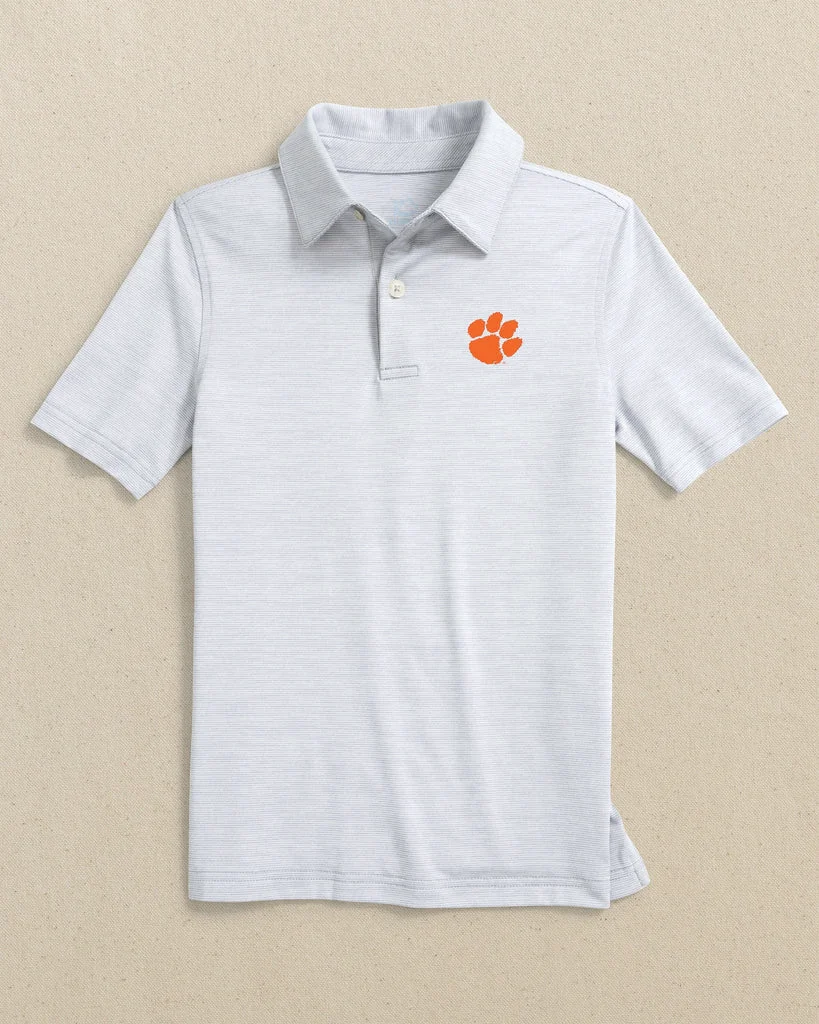 Certified Clemson Tigers Boys Driver Spacedye Polo Shirt Modern