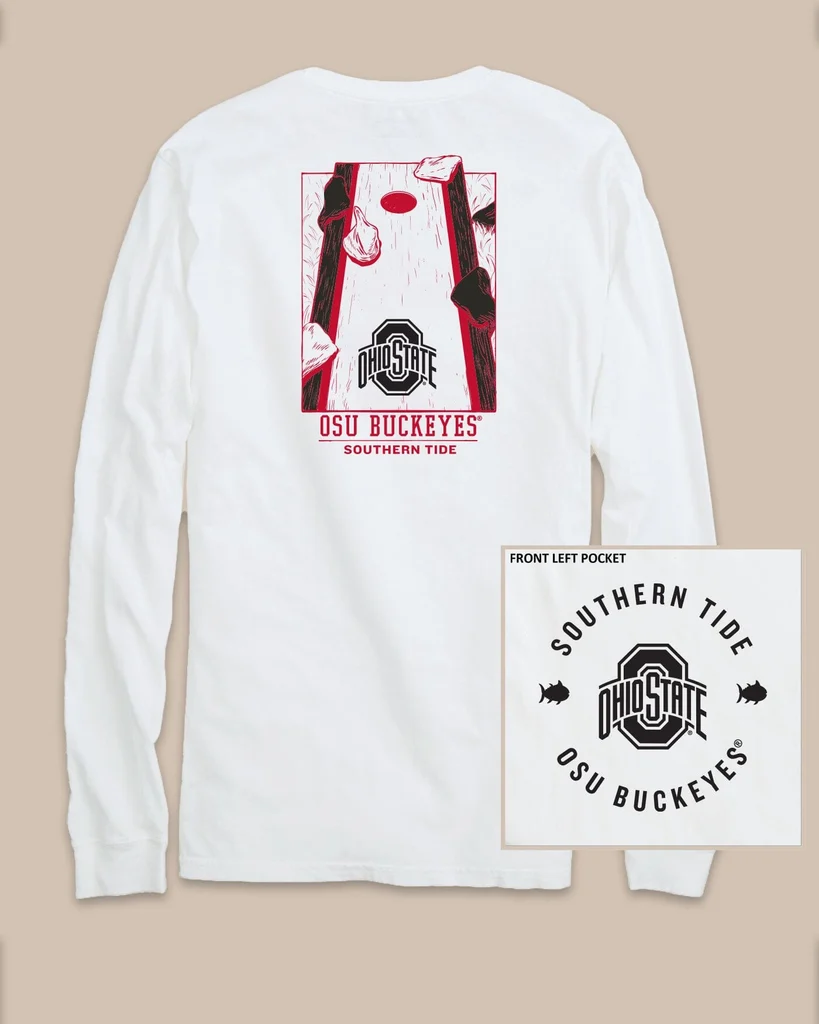 Smooth Ohio State Buckeyes Gameday Cornhole Board T-Shirt Enhanced