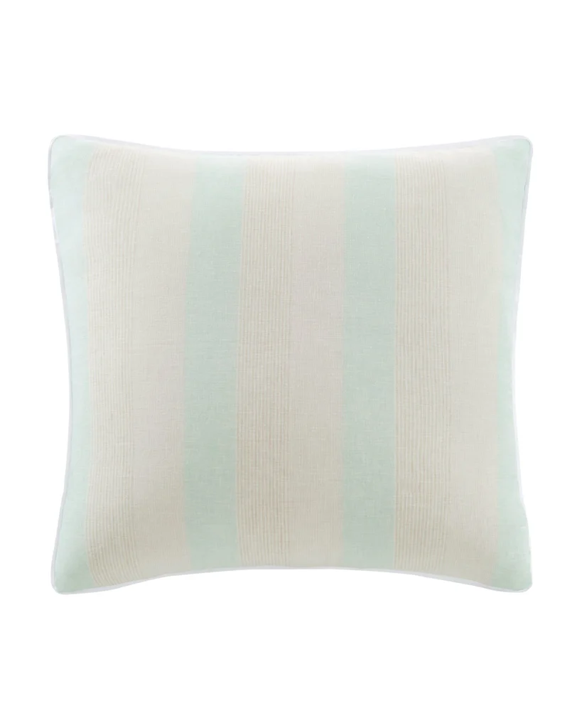 Comfortable Southern Tide Batten Square Seafoam Decorative Pillow Classic