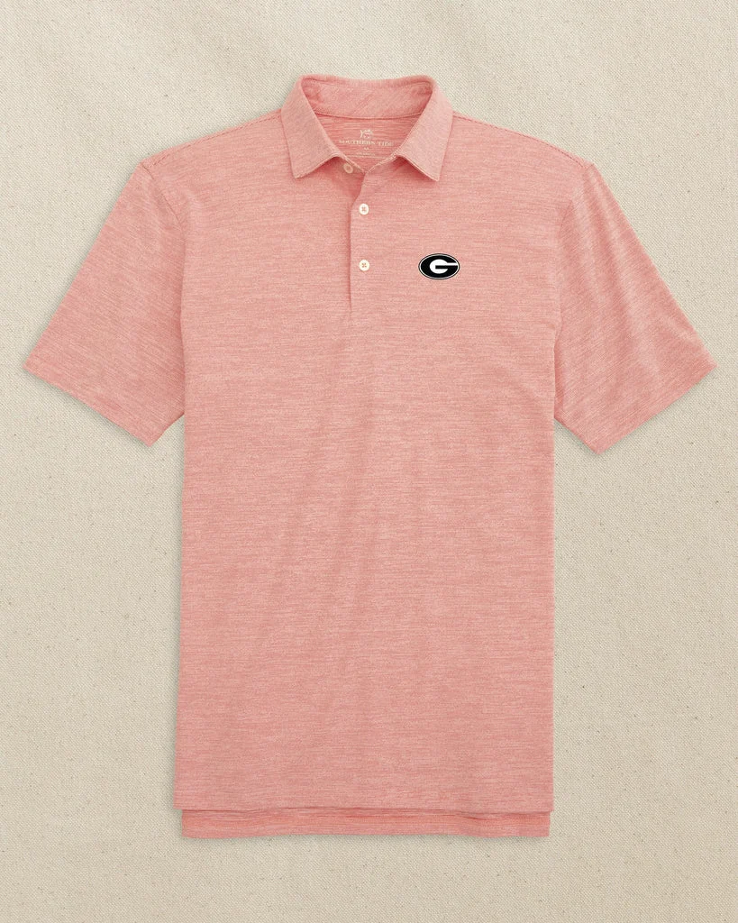 Soft Georgia Bulldogs Oval G Driver Spacedye Polo Sophisticated