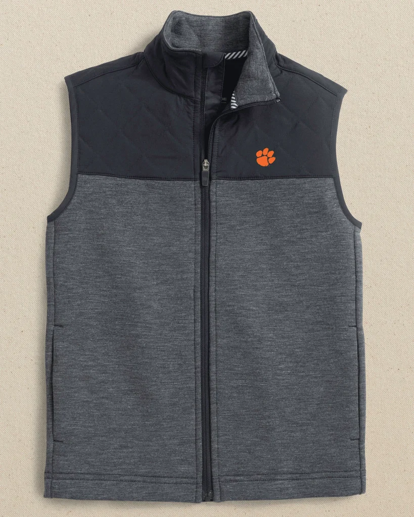 Convenient Clemson Tigers Boys Waterfront Quilted Vest Safe