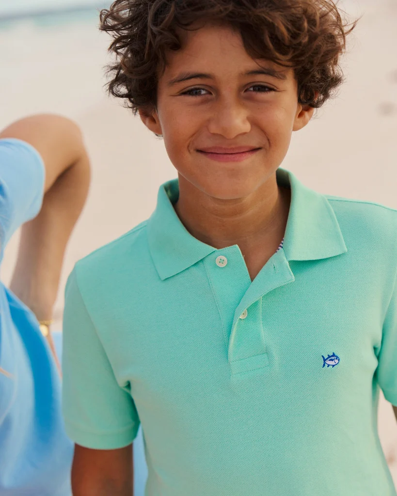 Carefully Designed Boys Skipjack Polo Shirt – Gulf Shores Solid