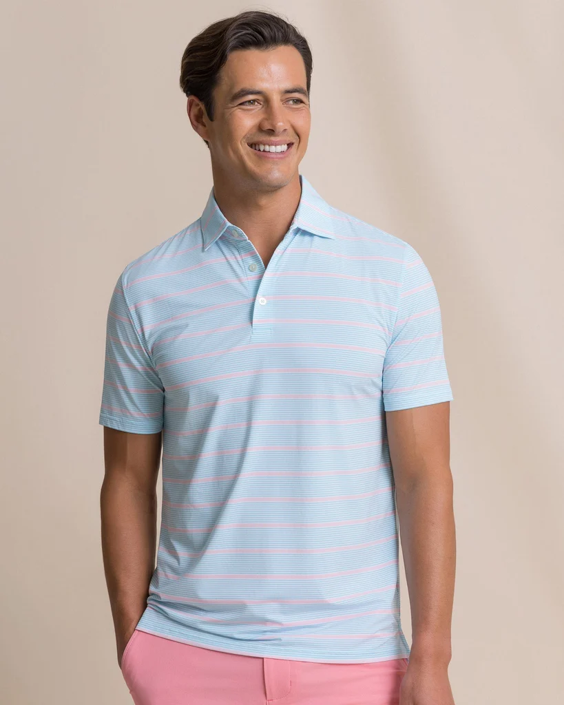 Fast Core Sound Stripe Coastal Breeze® Performance Polo Stylish