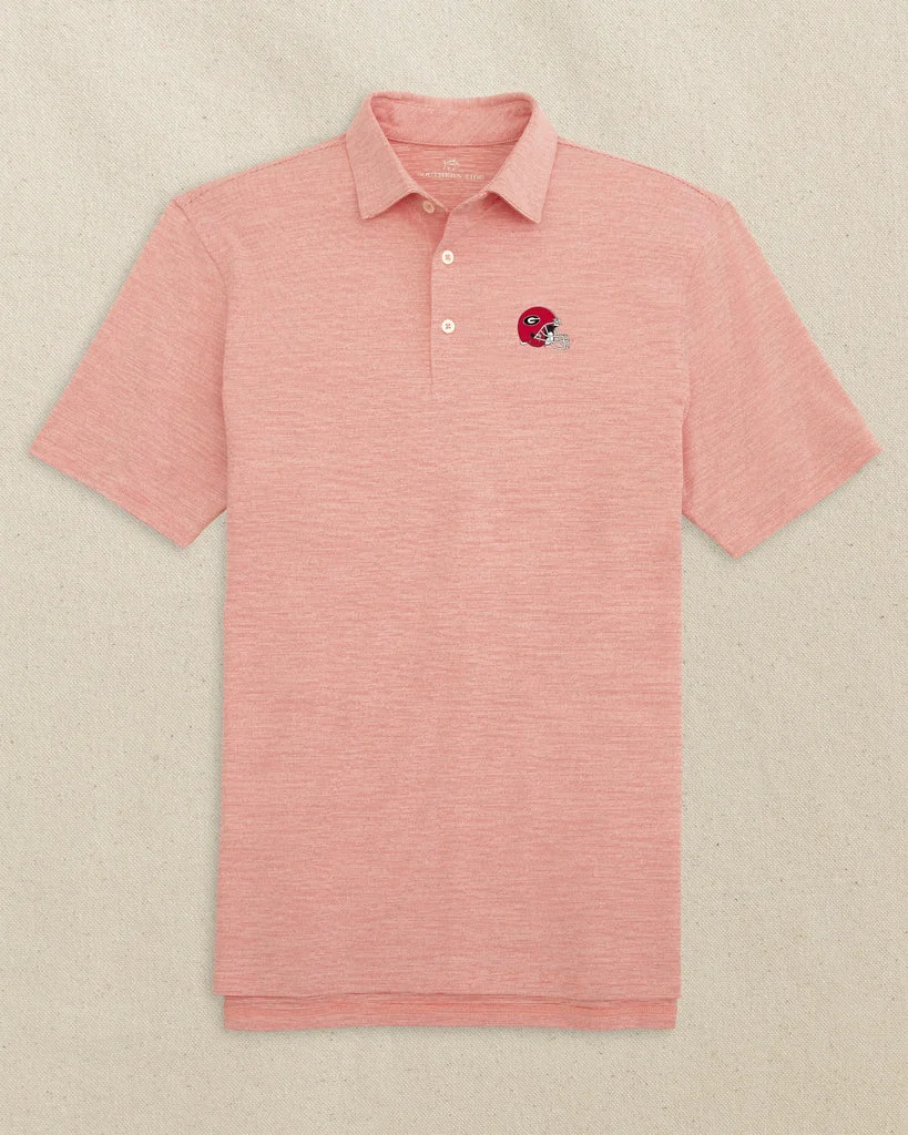 Classic Georgia Bulldogs Helmet Driver Spacedye Polo Shirt High-End