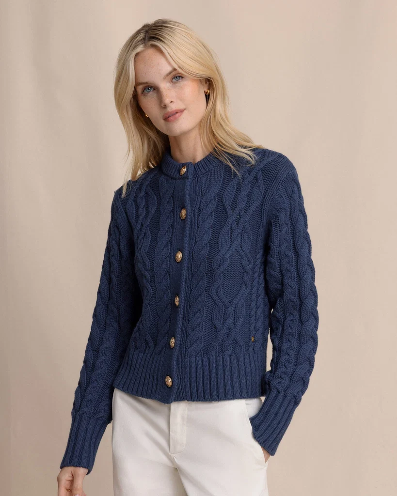 Environmentally Friendly Clarke Cable Knit Cardigan Optimized