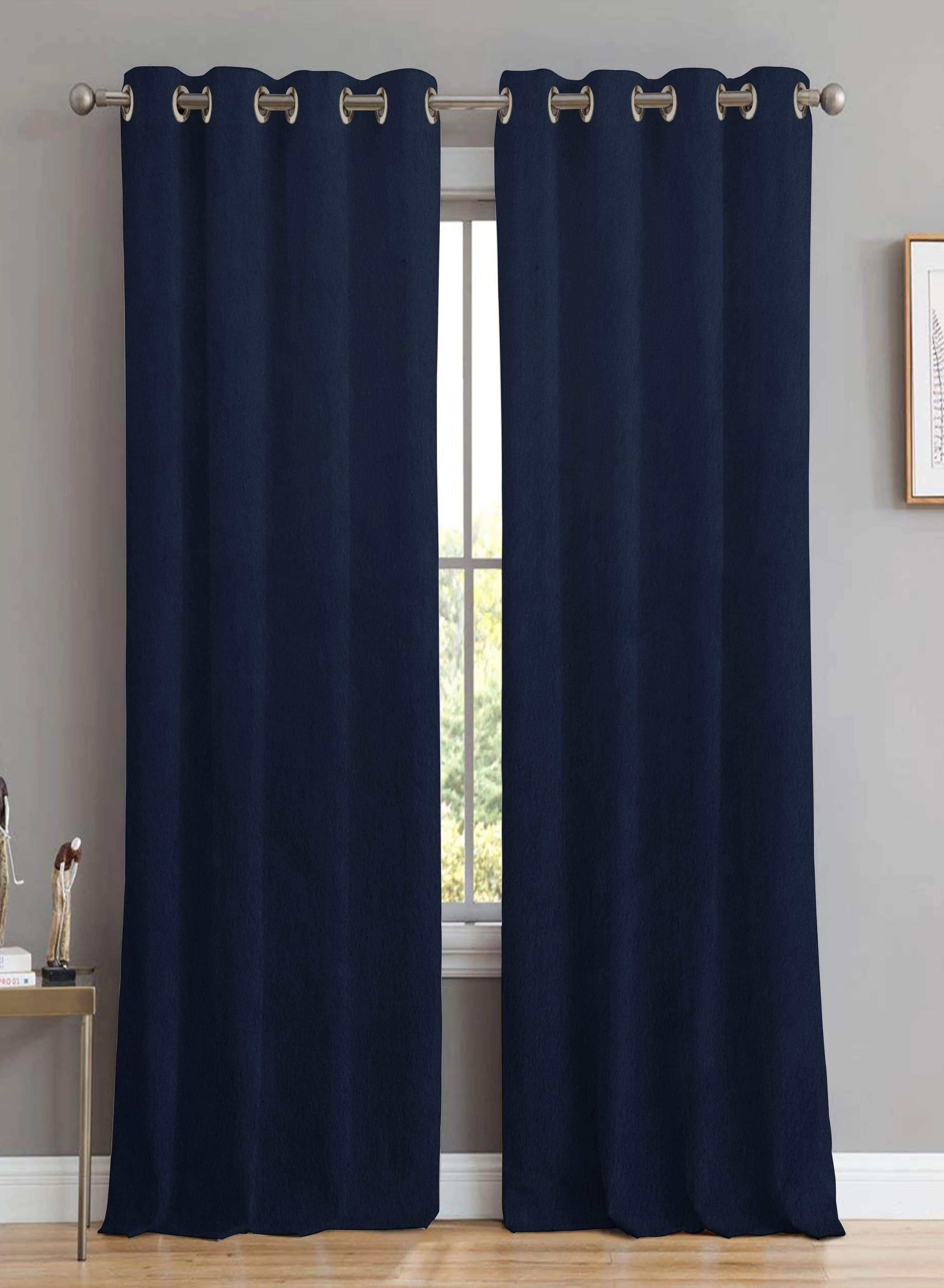 Trusted Meraki Velvet Room Darkening Curtains Luxe Soft-Heavy Fabric Navy Blue Set of 2 Fully CustomizableThe Guide to Measuring and Choosing Curtains Dependable