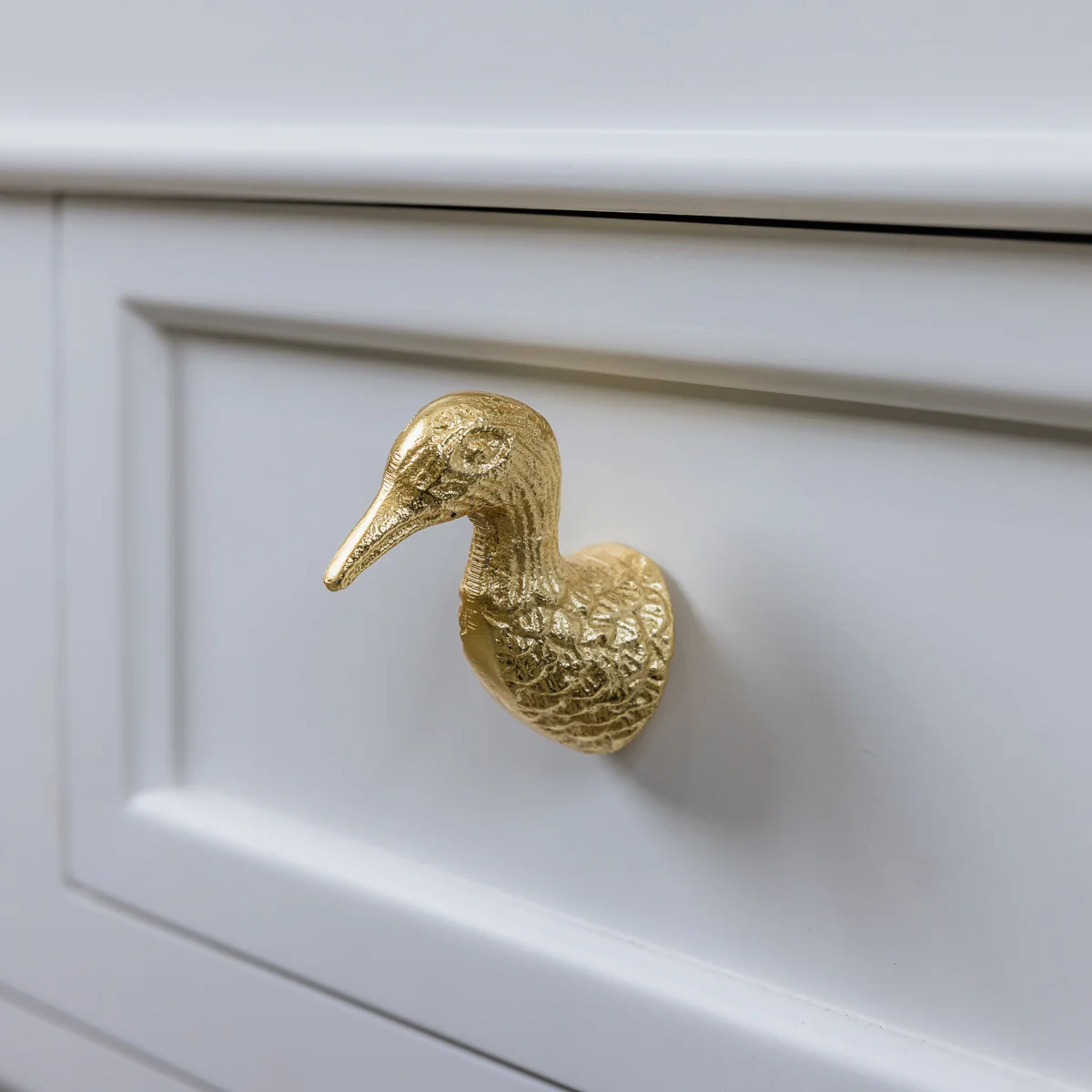 High-End Gold Metal Bird Drawer Knob Minimalist